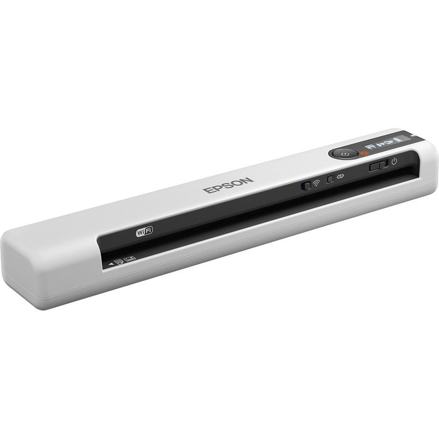The fastest, smallest and lightest wireless mobile single-sheet-fed document scanner, the Epson DS-80W features wireless scanni